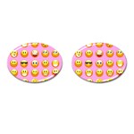 pastel pink Emoji  Cufflinks (Oval)