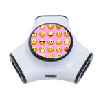 pastel pink Emoji  3-Port USB Hub