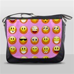 pastel pink Emoji  Messenger Bag