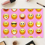 pastel pink Emoji  Cosmetic Bag (XXL)