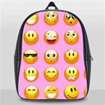 pastel pink Emoji  School Bag (XL)