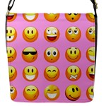 pastel pink Emoji  Flap Closure Messenger Bag (S)