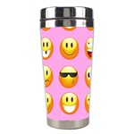 pastel pink Emoji  Stainless Steel Travel Tumbler