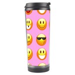 pastel pink Emoji  Travel Tumbler