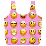 pastel pink Emoji  Full Print Recycle Bag (XL)