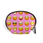 pastel pink Emoji  Accessory Pouch (Small)