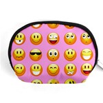 pastel pink Emoji  Accessory Pouch (Medium)