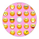 pastel pink Emoji  CD Wall Clock