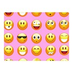 pastel pink Emoji  Double Sided Flano Blanket (Mini)