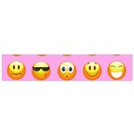 pastel pink Emoji  Flano Scarf (Small)