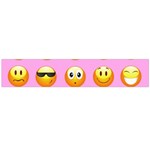 pastel pink Emoji  Flano Scarf (Large)