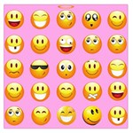 pastel pink Emoji  Large Satin Scarf (Square)