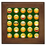 hunter green Emoji Framed Tile