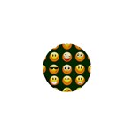 hunter green Emoji 1  Mini Button