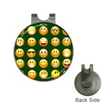 hunter green Emoji Golf Ball Marker Hat Clip