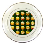 hunter green Emoji Porcelain Plate