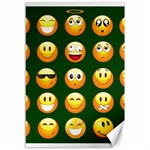 hunter green Emoji Canvas 12  x 18 