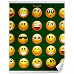 hunter green Emoji Canvas 18  x 24 