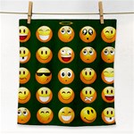 hunter green Emoji Face Towel