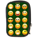 hunter green Emoji Compact Camera Leather Case