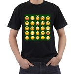 hunter green Emoji Men s T-Shirt (Black)