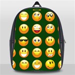 hunter green Emoji School Bag (Large)