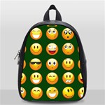 hunter green Emoji School Bag (Small)