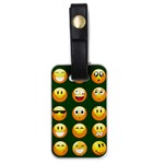 hunter green Emoji Luggage Tag (one side)