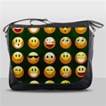 hunter green Emoji Messenger Bag