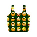 hunter green Emoji Full Print Recycle Bag (S)