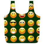 hunter green Emoji Full Print Recycle Bag (XL)