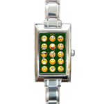 hunter green Emoji Rectangle Italian Charm Watch