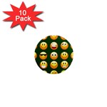 hunter green Emoji 1  Mini Magnet (10 pack) 