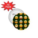 hunter green Emoji 1.75  Button (10 pack) 