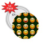 hunter green Emoji 2.25  Button (10 pack)