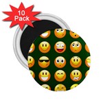 hunter green Emoji 2.25  Magnet (10 pack)