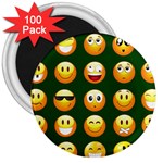 hunter green Emoji 3  Magnet (100 pack)