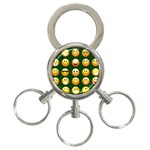 hunter green Emoji 3-Ring Key Chain