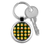 hunter green Emoji Key Chain (Round)