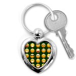 hunter green Emoji Key Chain (Heart)