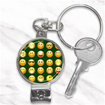 hunter green Emoji Nail Clippers Key Chain