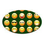 hunter green Emoji Magnet (Oval)