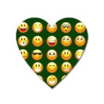 hunter green Emoji Magnet (Heart)