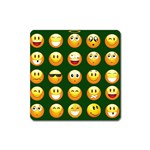 hunter green Emoji Magnet (Square)