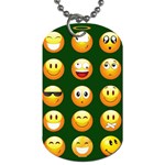 hunter green Emoji Dog Tag (One Side)