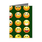 hunter green Emoji Mini Greeting Card