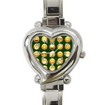 hunter green Emoji Heart Italian Charm Watch