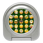 hunter green Emoji Travel Alarm Clock