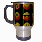 hunter green Emoji Travel Mug (Silver Gray)