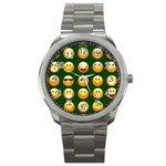 hunter green Emoji Sport Metal Watch